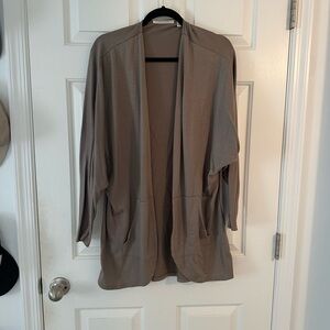Cyrus tan slouchy open cardigan